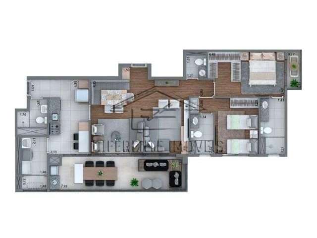 Apartamento Alto Padrão 106m² Andar Alto no Tatuapé