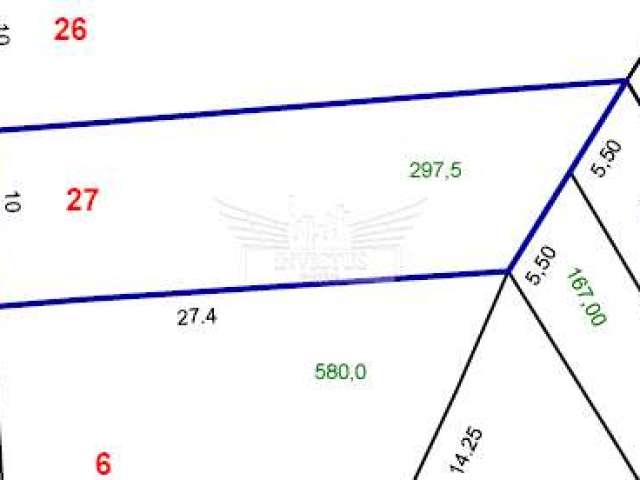Terreno Residencial/Comercial para Comprar, 297m² - Campestre, Santo André/SP.