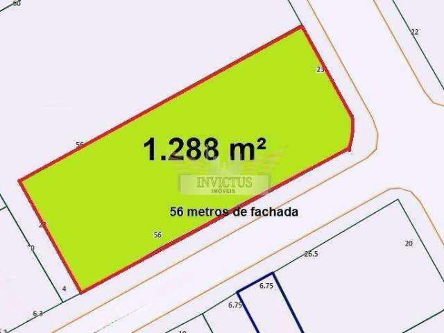 Terreno Residencial/Comercial para Comprar, 1.288m² - Campestre, Santo André/SP.