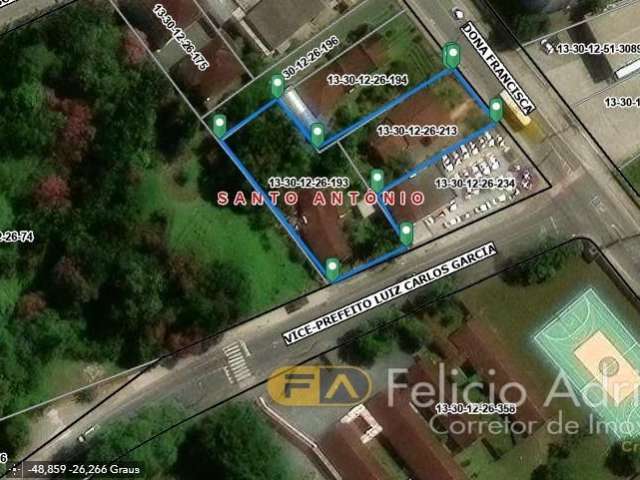 Terrenos comercial duas frentes Rua Dona Francisca JLLE/SC