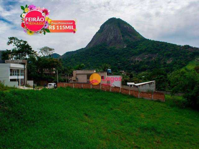 Terreno no condomínio Pedra de Inõa por R$ 90.000 - Cajueiros (Itaipuaçu) - Maricá/RJ