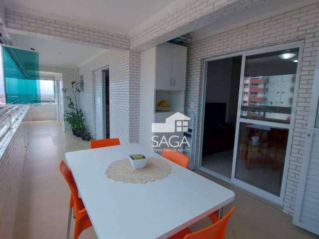 Apartamento com 3 dormitórios à venda, 101 m² por R$ 780.000,00 - Vila Guilhermina - Praia Grande/SP