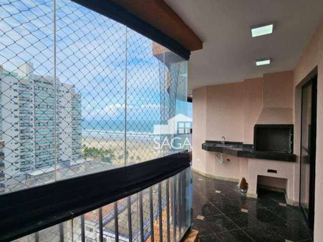 OPORTUNIDADE VISTA MAR! Apartamento com 4 dormitórios (3 suítes) + Dep. à venda, 136 m² por R$ 650.000 - Aviação - Praia Grande/SP