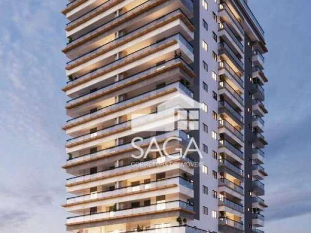 Apartamento com 2 dormitórios à venda, 87 m² por R$ 651.800,00 - Boqueirão - Praia Grande/SP