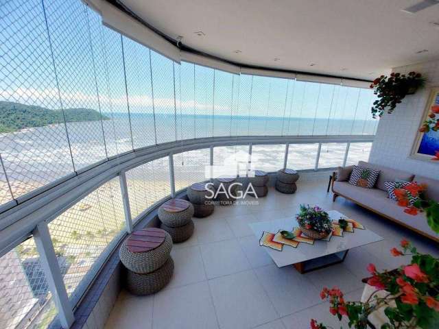 Apartamento Vista Mar  com 4 dormitórios à venda, 213 m² por R$ 2.950.000 - Canto do Forte - Praia Grande/SP