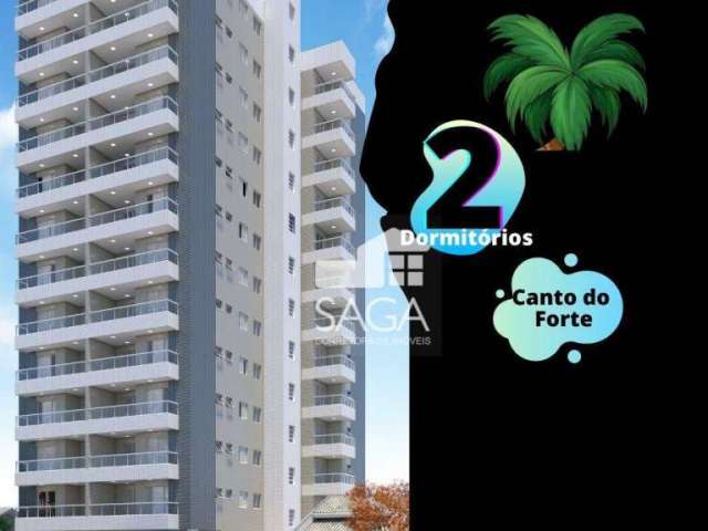 Apartamento com 2 dormitórios à venda, 60 m² por R$ 453.000,00 - Canto do Forte - Praia Grande/SP