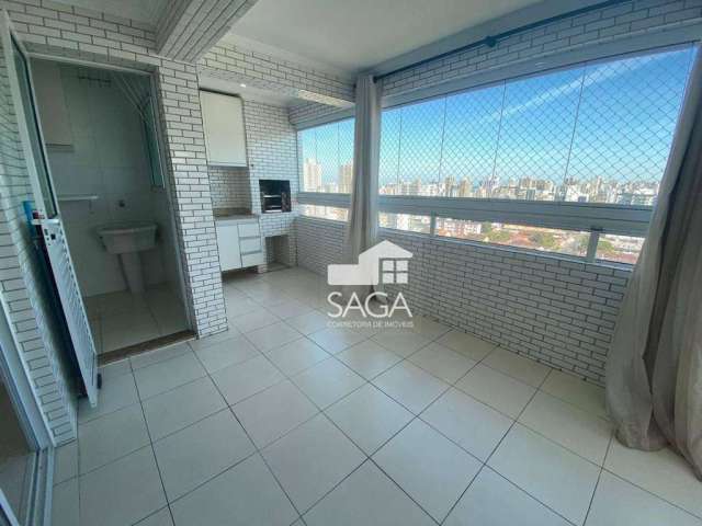 Apartamento com 3 dormitórios para alugar, 101 m² por R$ 4.000,00/mês - Vila Guilhermina - Praia Grande/SP