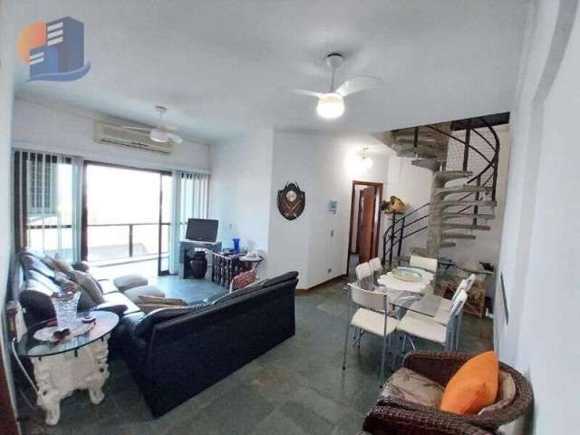 Apartamento Duplex na praia da Enseada, com vista  para o mar