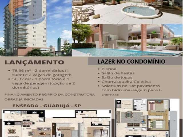 Apartamentos com 1 a 2 quartos, 56,32 a 78,96 m²- Praia da Enseada - Guarujá/SP