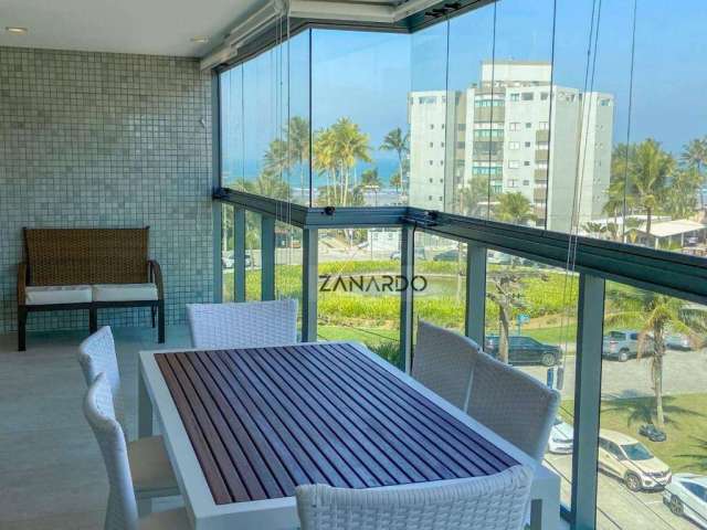 Apartamento moderno, vista mar, 2 dormitórios sendo 1 suíte para alugar, 87 m² por R$ 12.000/mês - Riviera de São Lourenço - Bertioga/SP