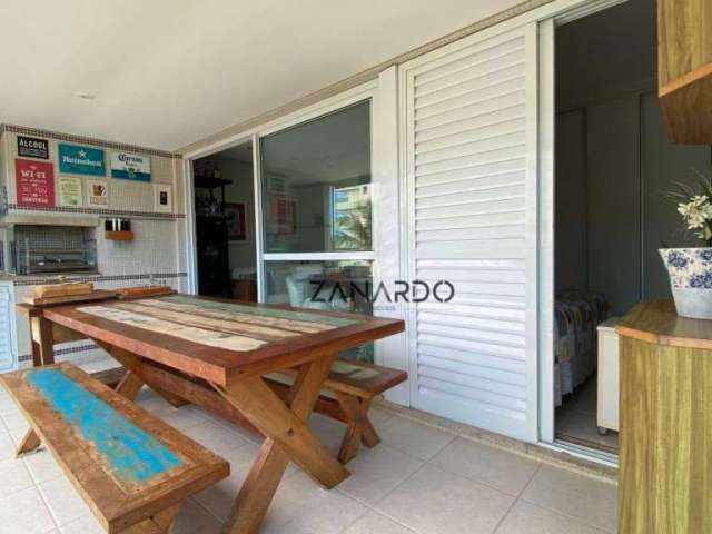 Apartamento à 50m da praia 4 dormitórios sendo 3 suítes à venda, 138 m² por R$ 3.700.000 - Riviera de São Lourenço - Bertioga/SP