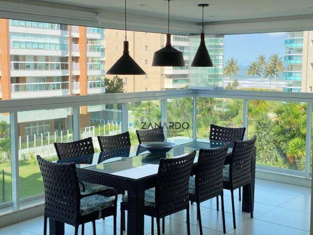 Apartamento vista mar e pé na grama, 3 suítes 137 m² - venda por R$ 4.900.000 ou aluguel - Riviera de São Lourenço - Bertioga/SP