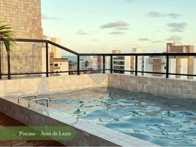 Apartamento para venda, 60m²,2 quartos, a 250m da praia de intermares - pb