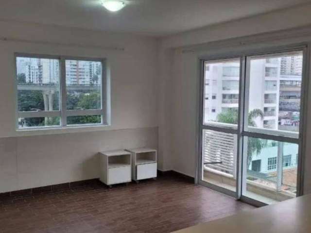 Apartamento Brooklin Locação com 1 quarto, 1 vaga, 32m² , semi mobiliado