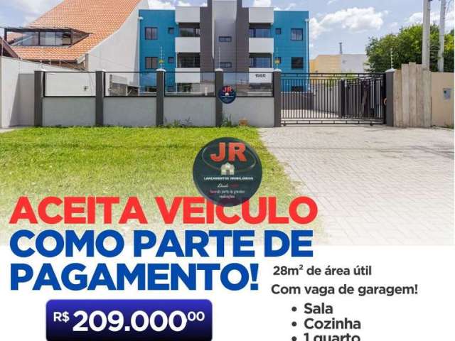 apartamento com 1 quarto e 1 vaga e sacada com churrasqueira a venda no Cajuru