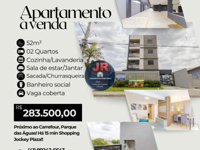 Apartamento com 2 quartos, sacada com churrasqueira e vaga coberta