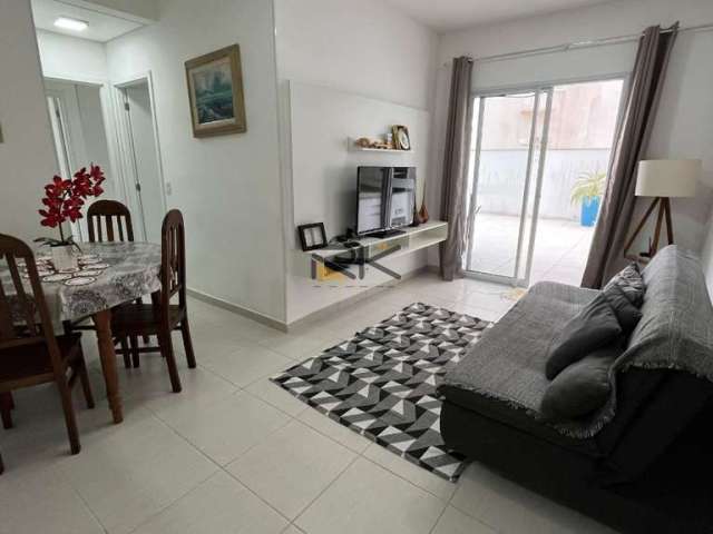 APARTAMENTO PRAIA GRANDE com 2 dormitórios sendo 1 suíte,1 vaga de garagem,varanda gourmet com churrasqueira,sala 2 ambientes