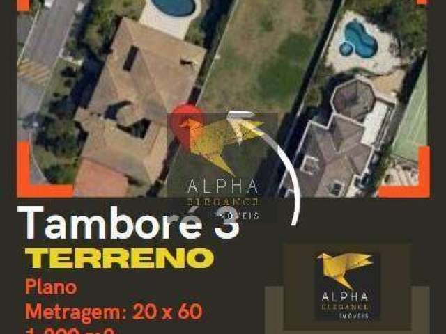 Terreno Tambore 3 em Alphaville - Regiao tranquila,  rua sem saída!