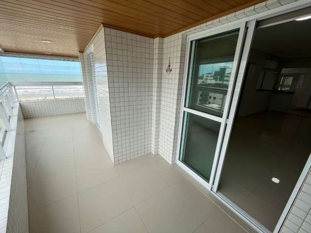 Apartamento Semi Mobiliado com Vista Livre para o Mar - 89m² na Vila Guilhermina, Praia Grande/SP