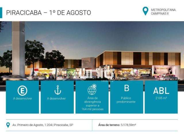 Sala para alugar, 167 m² por R$ 12.363,18/mês - Vila Areião - Piracicaba/SP