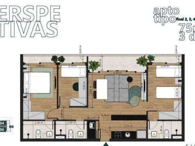 Lançamento!! Apartamento com 3 dormitórios à venda, 74 m² por R$ 820.424 - Vila Gumercindo - São Paulo/SP