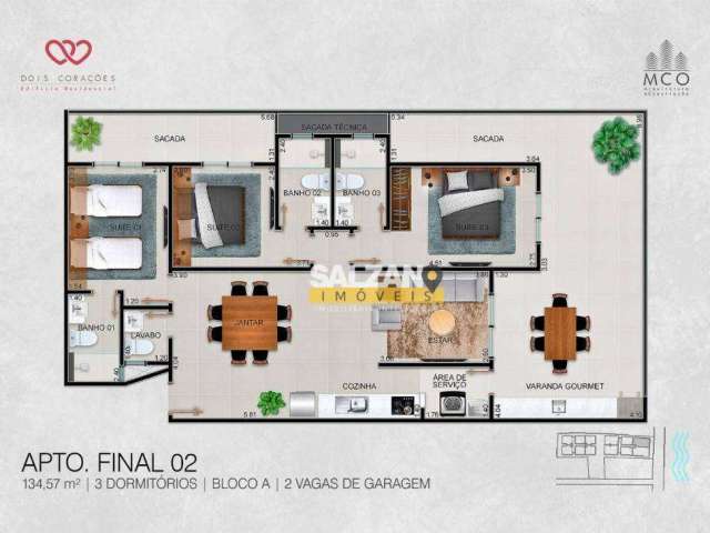 Apartamento com 3 dormitórios à venda, 134 m² por R$ 2.700.000,00 - Itaguá - Ubatuba/SP