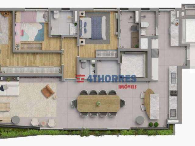 Apartamento com 3 dormitórios à venda, 153 m² por R$ 6.330.833,26 - Jardins - São Paulo/SP