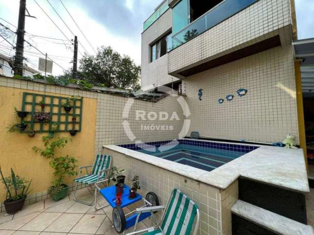 Casa sobreposta Duplex com piscina no bairro do Embaré