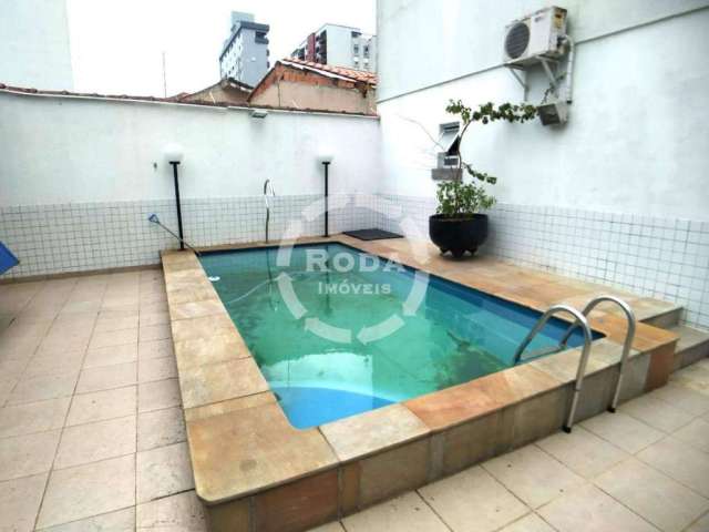 Casa Sobresposta Baixa com 3 quartos sendo 2 suítes e Piscina Privativa e Salão com Churrasqueira 2 vagas no Aparecida em Santos