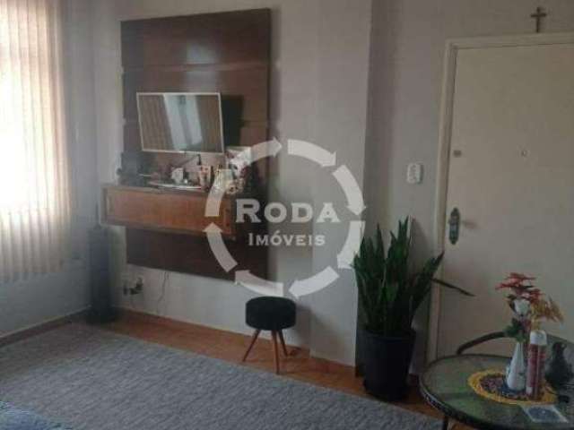 Apartamento com 93m², 2 dormitórios, 2 banheiros e garagem fechada na Ponta da Praia em Santos/SP