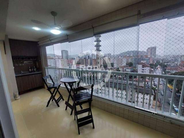 Apartamento à venda, 3 quartos, 1 suíte, varanda, 2 vagas, Lazer Completo - Encruzilhada -Santos/SP