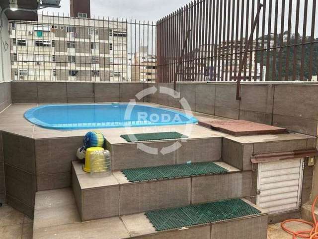 Cobertura Duplex. prédio frente mar à venda, 3 quartos, 1 suíte, 1 vaga, Pompéia - Santos/SP