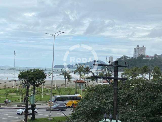 Apartamento à venda, 1 dormitório, vista mar, na praia do Itararé, São Vicente/SP.