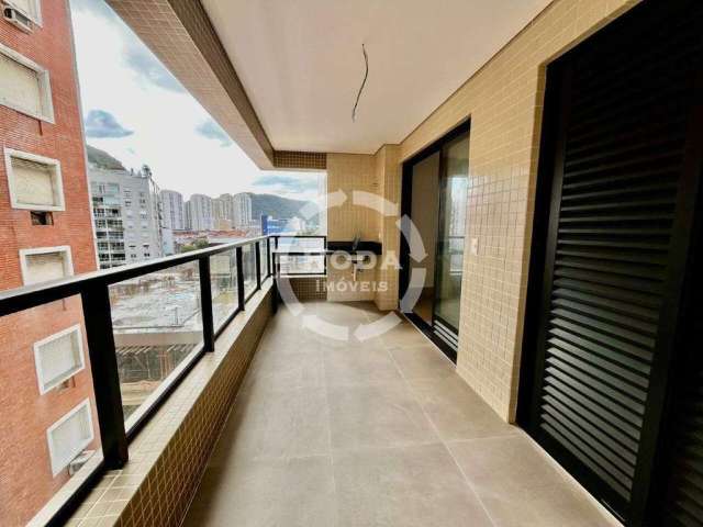 Apartamento com lazer no bairro do José Menino, quadra da praia, 02 quartos.