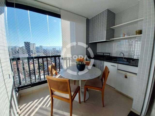 Apartamento no Gonzaga 3 quartos sendo 1 suíte com varanda, varanda gourmet, 2 vagas e lazer completo