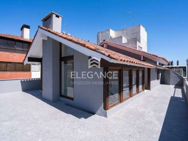 Elegance Imóveis vende cobertura top desocupada e reformada com 3 dormitórios 4 vagas box/garagem elevador Auxiliadora Porto Alegre