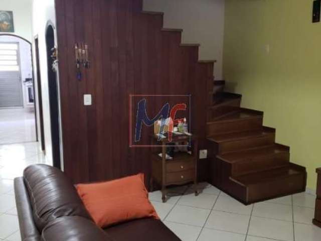 REF 16.434 - Sobrado em SBC, 202 m² a.u., 3 quartos, sala, cozinha, 3 banheiros, área de serviço, quintal e 2 vagas com portão automático.