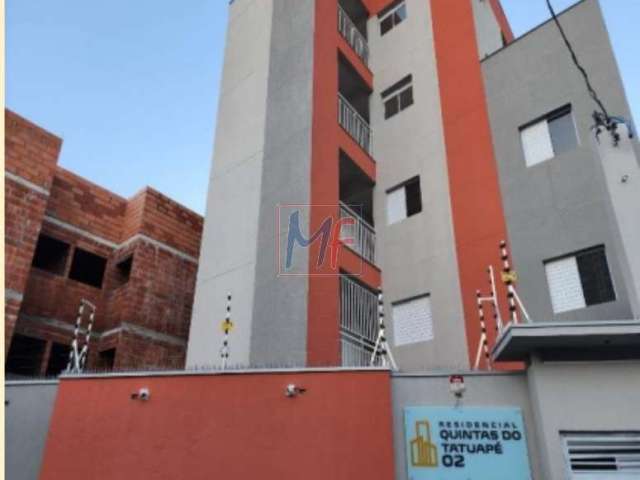 Excelente apto na Vila Carrão, 27m² a.u., 1 quarto, cozinha, banheiro, piso cerâmico, churrasqueira, prox. Av. Conselheiro Carrão (REF 17.434)