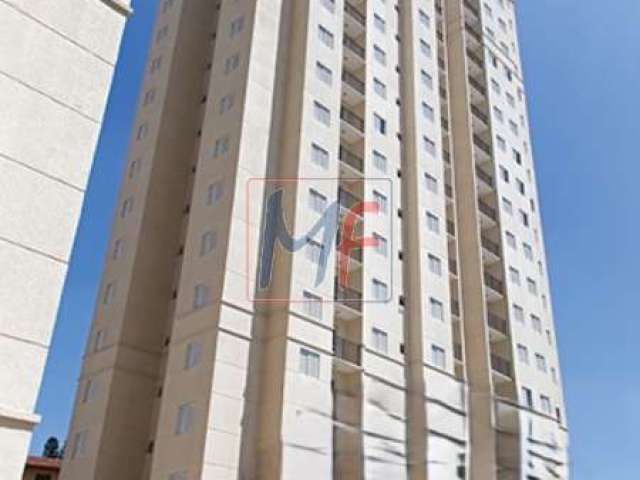 Excelente apto no Pq. Jaçatuba, Santo André/SP, 59m² a.u., 3 dormitórios (1 suíte), sala, cozinha, lavanderia, terraço, 1 vaga, lazer (REF 18.838)