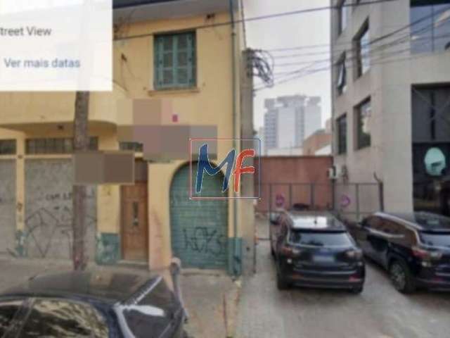 Excelente terreno com galpão  Itaim Bibi, com 374 m² a.c., 420 m² a.t., testada de 10 m, Zoneamento ZC. Prox. Av. Santo Amaro (REF 19.137)