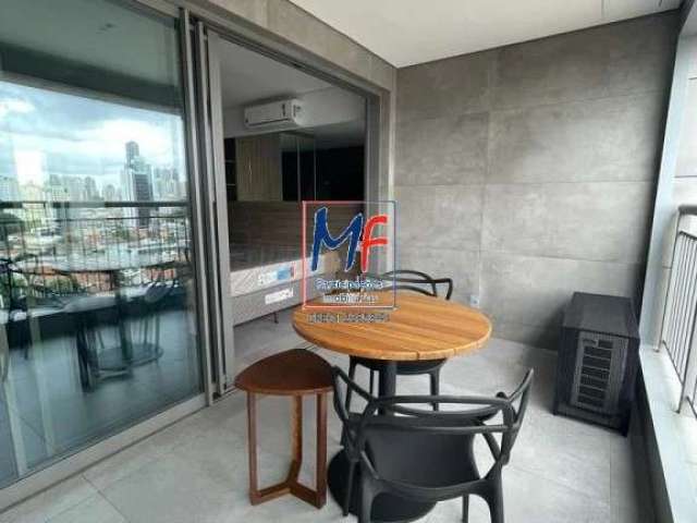 Excelente apartamento (Studio) com 35,50 m²  a.u., 1 dormitório, banheiro, 1 vaga. No prédio mais alto de São Paulo, próximo à Av. Salim Farah Maluf. REF: 19.842