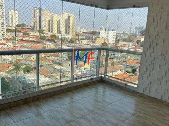 Excelente apartamento localizado no bairro da Mooca, com 87 m²  área útil, 3 dorm(s), sendo 1 suíte, armários planejados, lazer completo e 2 vagas. REF: 19.797