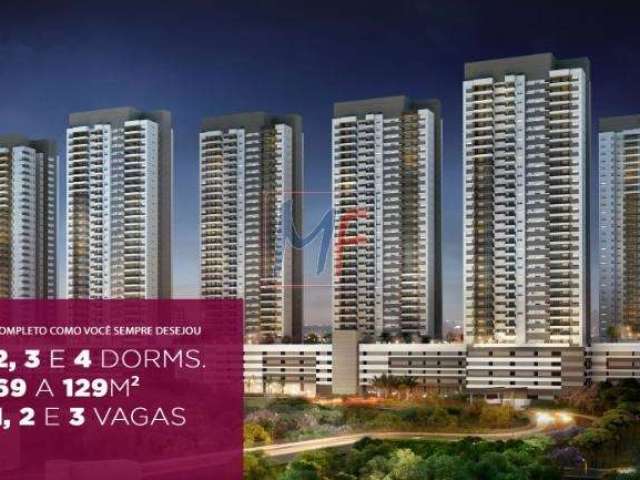 Ótimo apartamento com 129 m², a.u, 4 dormitórios ( sendo 3 suítes), 2 ou 3 vagas, área de lazer completa, no bairro Morumbi. REF: 12.138