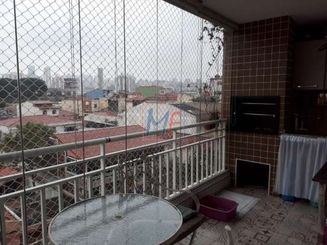 REF: 13.667 - Lindo apartamento no bairro Carandiru, com 3 quartos (2 suítes), sala espaçosa, varanda gourmet, 2 vagas, 110 m² útil.