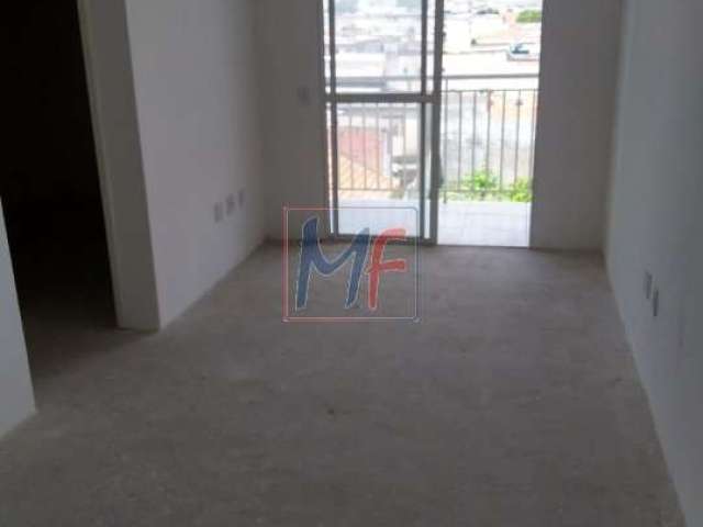 Excelente apto novo, contrapiso, nunca habitado, de 49 m² a.u.,  2 quartos, sala, sacada, cozinha, 2 banheiros, 1 vaga, Lazer. REF: 15.594