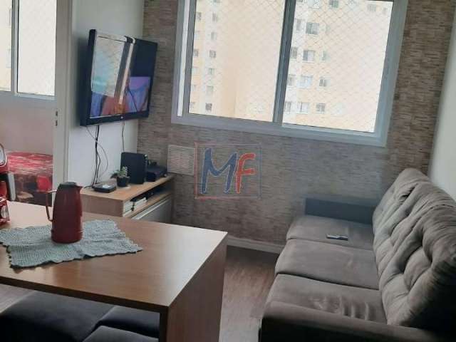 REF: 15.894 - Lindo apartamento no Cambuci, 33 m² a.u.,  2 quartos, sala e cozinha integradas, banheiro, área de serviço, sem vaga e Lazer.