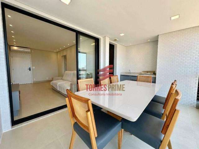 Apartamento 2 dormitórios, varanda gourmet, 82,660 localizado no Edifício Reserva Brasil, 2 vagas demarcadas, Aparecida /Santos.