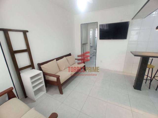 Apartamento com 1 dormitório para alugar, 55 m² por R$ 2.300,02/mês - Gonzaguinha - São Vicente/SP