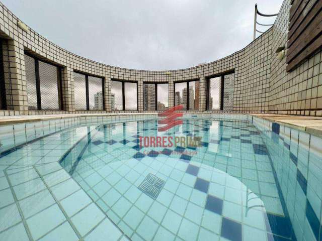 Cobertura duplex,4 dormitórios (2 suítes),  piscina a duas quadras da praia, localizada no bairro do Boqueirão/Santos.