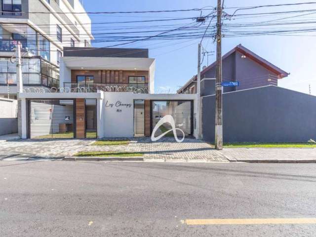 Sobrado novo em condomínio à venda, 3 quartos, não geminados no Bairro Novo Mundo, Curitiba/PR.